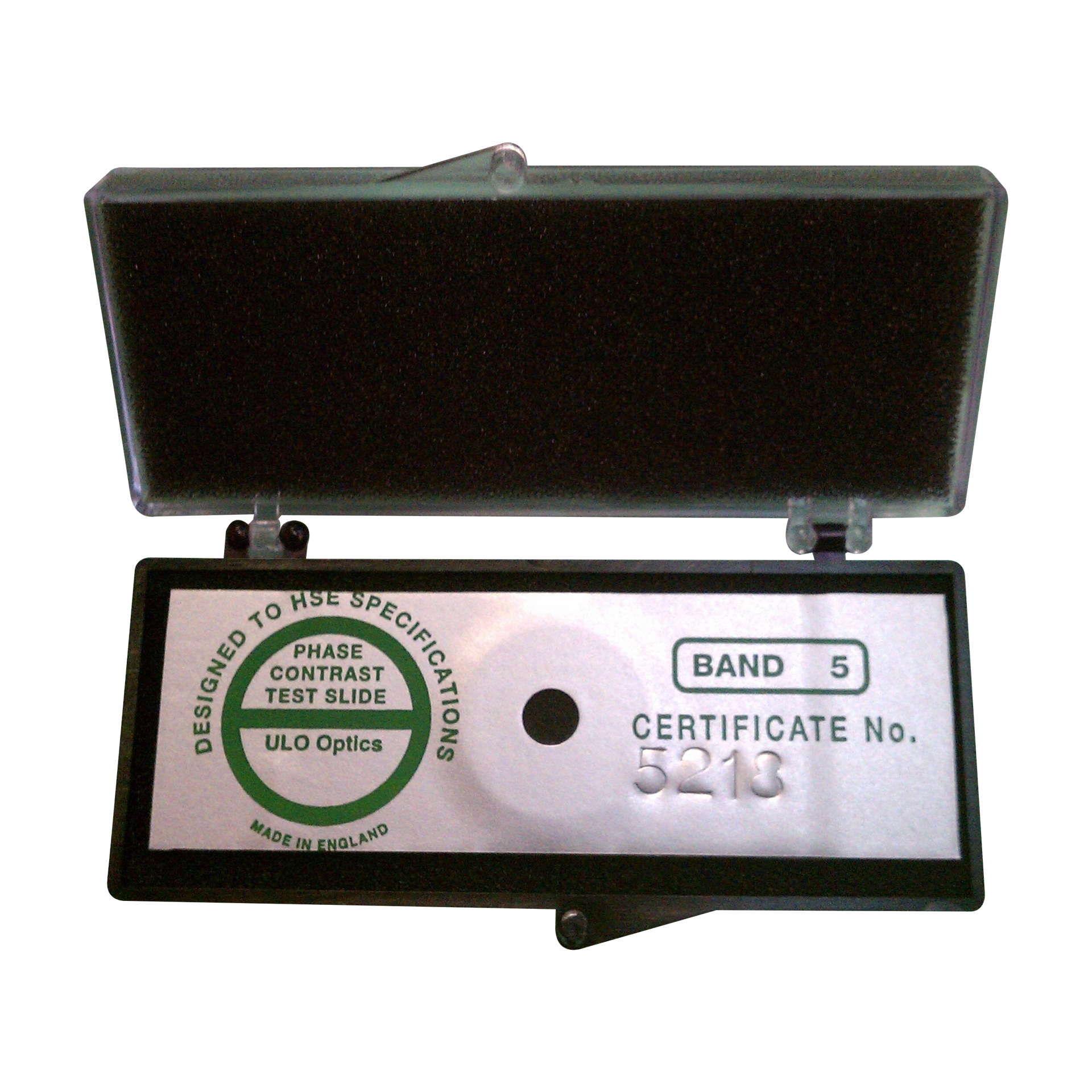 Phase Shift Test Slide, Green Band 5, HSE/NPL, ZA0210