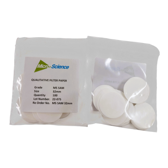 Picture of Quantitative Filter Paper 5AM 32mm Ashless Box100 MS 5AM 32mm