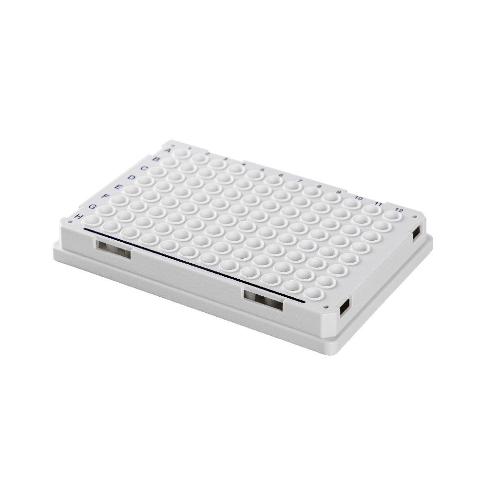 PCR plate, 96-well, skirted, low profile, white, barcoded , CASE 50, BAKR43001-0302