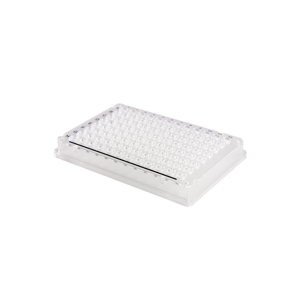 PCR plate, 96-well, skirted, low profile, clear, barcoded, CASE 50, BAKR43001-0306