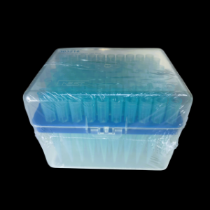 Picture of 1000 μl Universal Pipette Tips, Blue, Racked, Sterile, 1000/box 303216