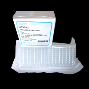 Picture of 0.1 mL PCR 8-strip Tubes, Clear, Non-sterile, 125/pk 403102