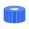 Picture of Screw closure N 9, PP, blue, hole, Sil. w./Polypropylene colorl, 1.0mm, pk100, 702406