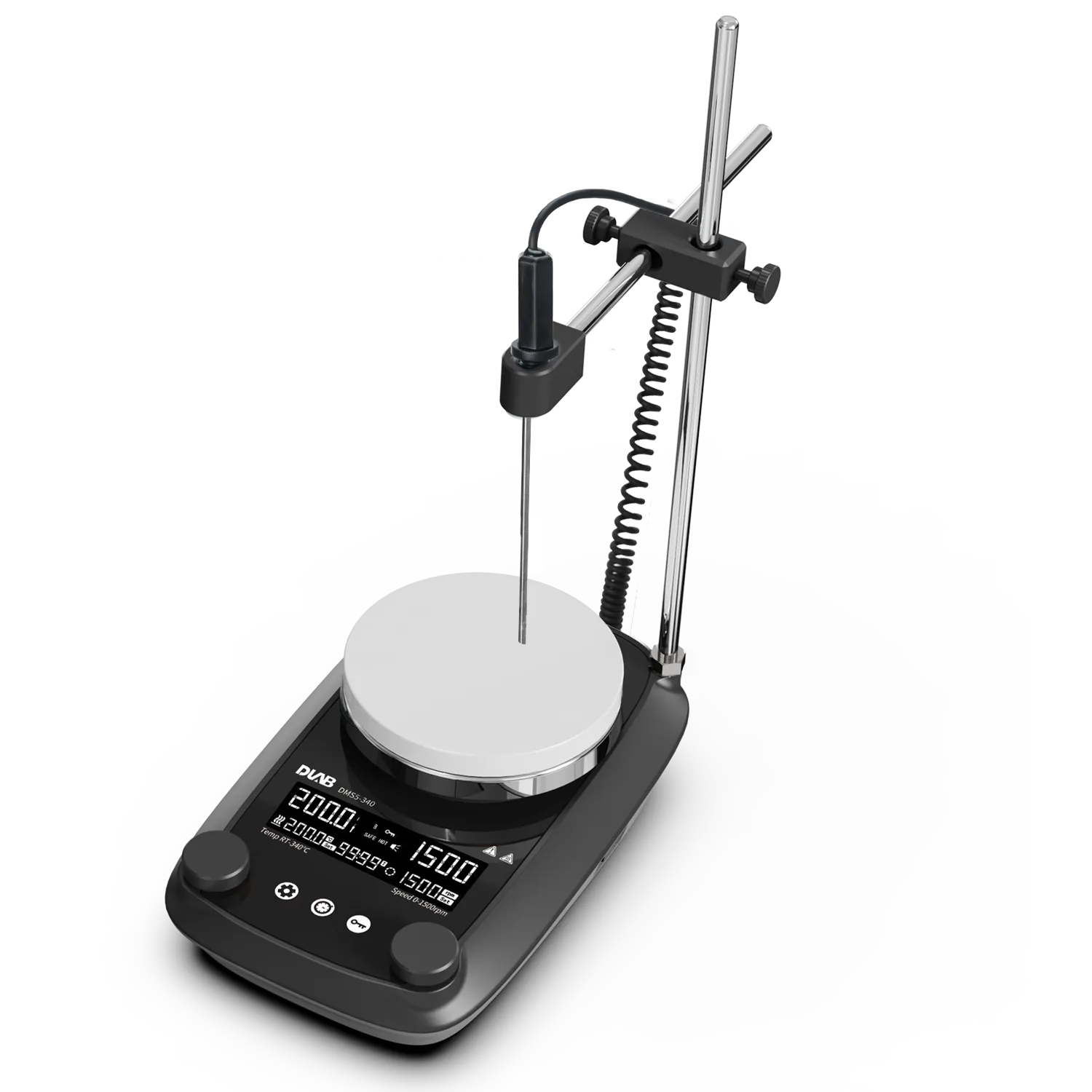 DMS5-340 package,  DMS5-340 Heating Magnetic Stirrer & Temperature sensor and support clamp, 8121522210
