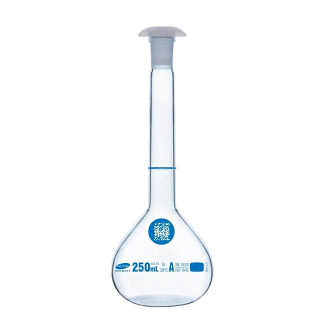 250ml Volumetric Flasks With Batch Certificate, pk2, MS 3600.102.11