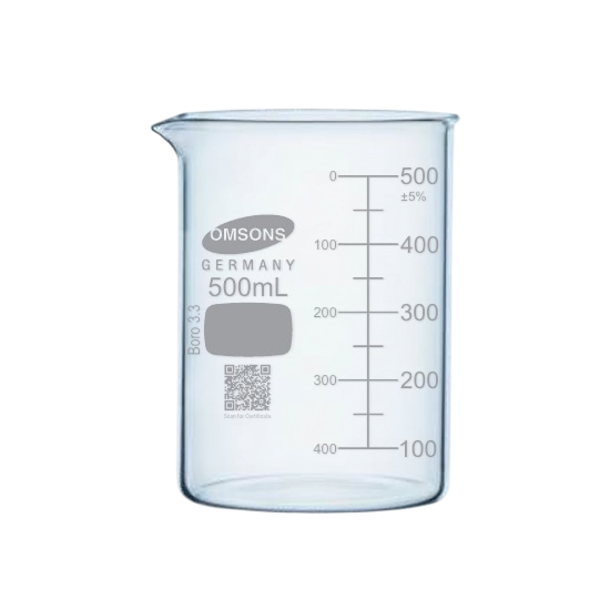 500ml Beakers, PK8, MS 1200.100.09
