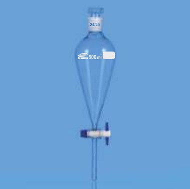 500ml separating Funnel Pear Shaped, PK 1, MS 4006.100.05