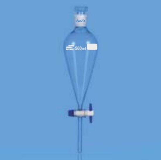 Picture of 500ml separating Funnel Pear Shaped, PK 1, MS 4006.100.05